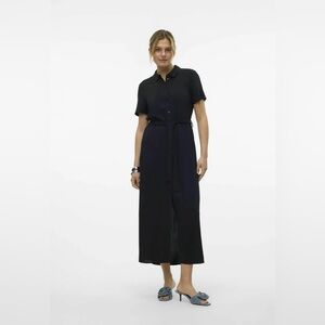 Vero Moda Button Up Shirt Dress with Tie